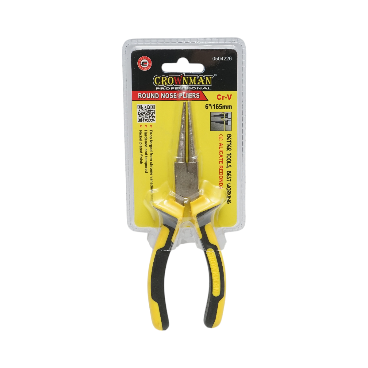 Cleste patent cu varf rotund 165mm profesional Cr-V Crownman - imagine 3