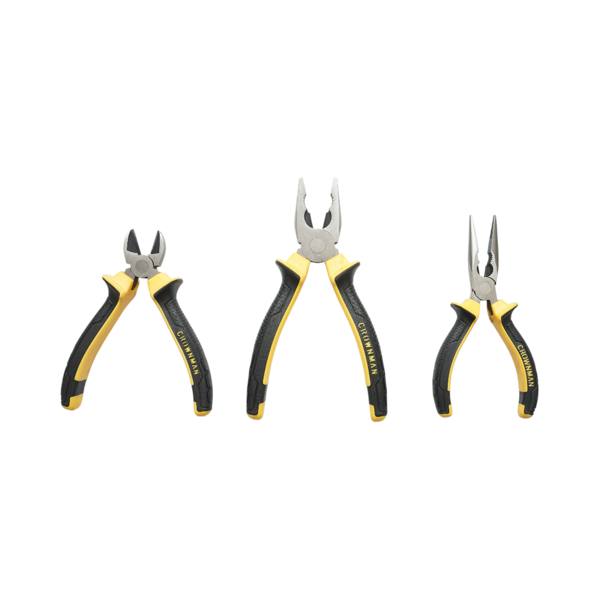 Set 3 clesti patent combinat 200mm, sfic 165mm, varf ascutit 165mm profesional Crownman - imagine 3