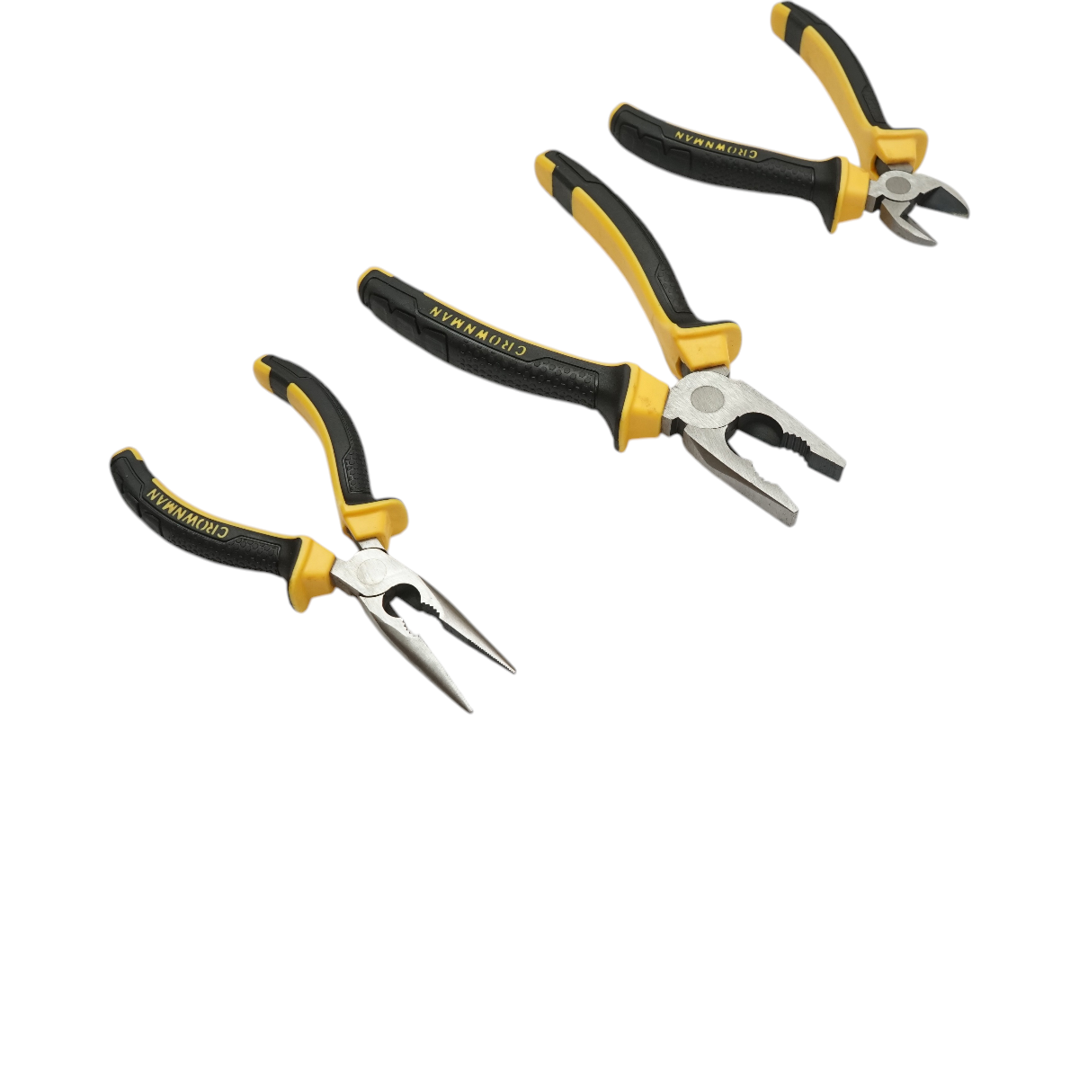 Set 3 clesti patent combinat 200mm, sfic 165mm, varf ascutit 165mm profesional Crownman - imagine 4