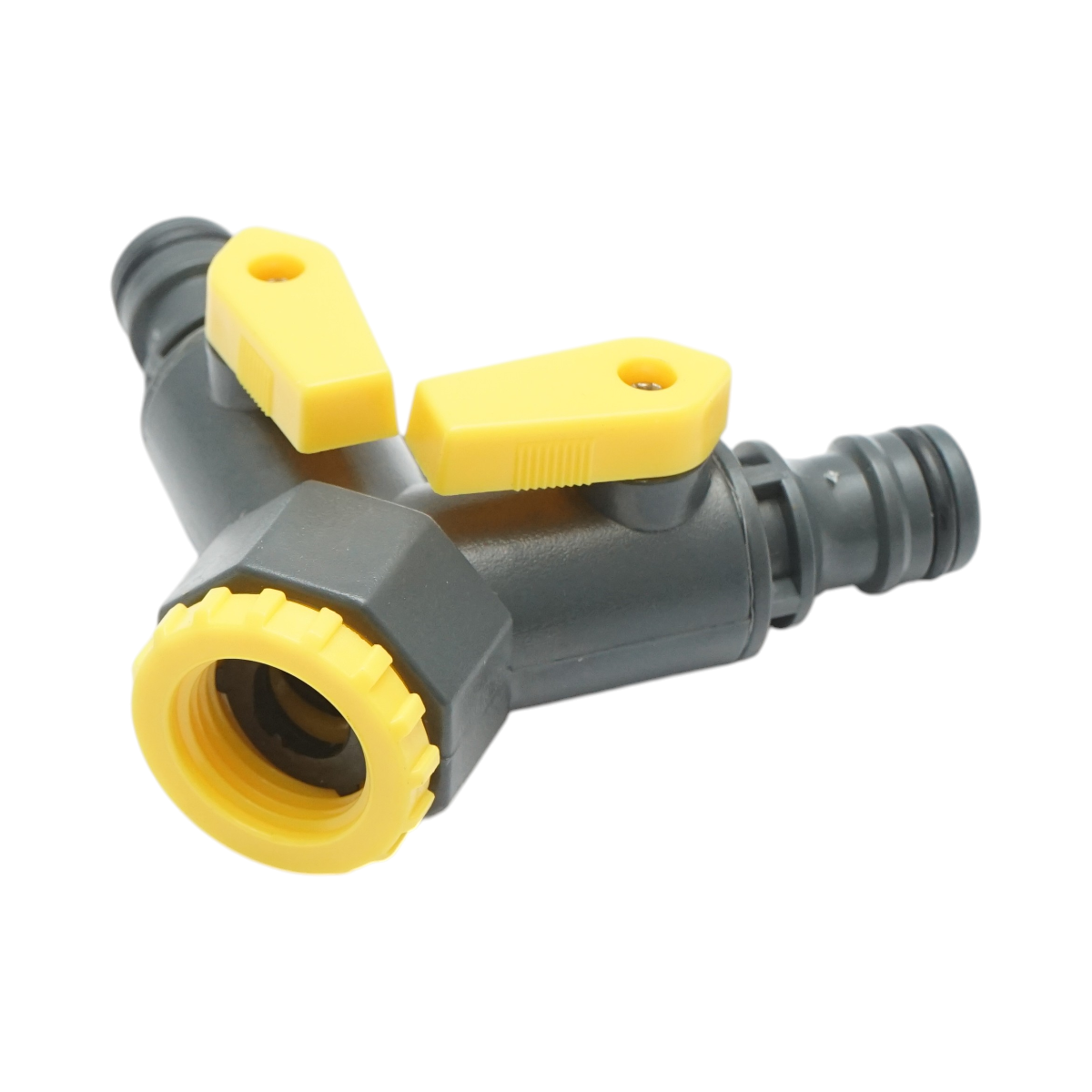 Conector rapid 2 cai furtun gradina 1/2-3/4 Crownman - imagine 5