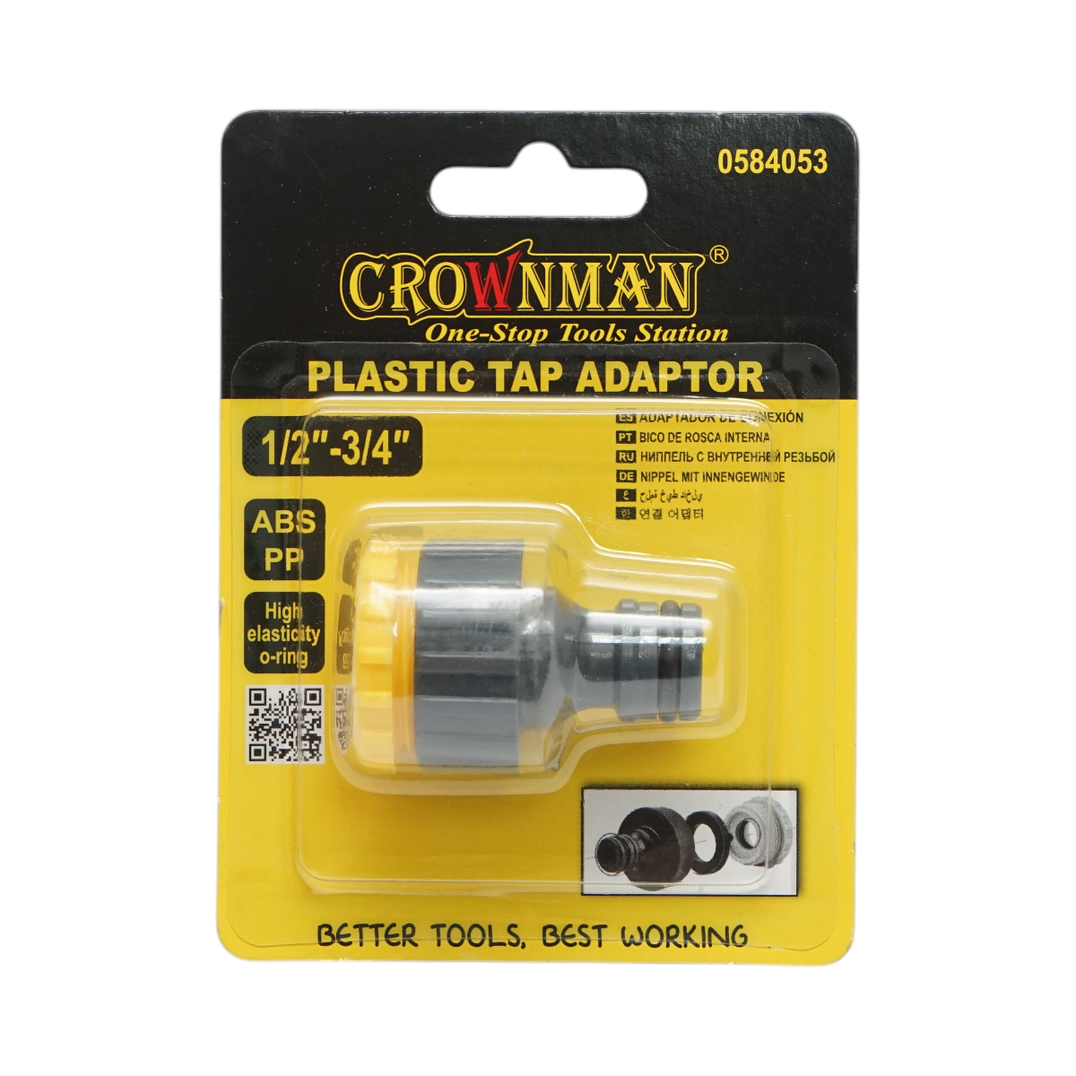 Adaptor robinet furtun gradina 1/2-3/4 Crownman - imagine 2