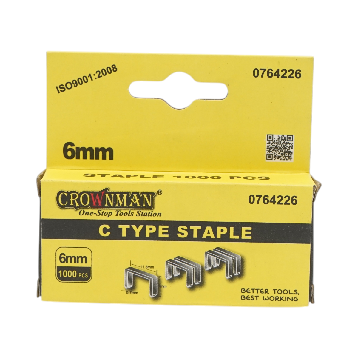 Capse metalice tip C 0.7x11.3x6mm 1000 buc/set Crownman - imagine 2