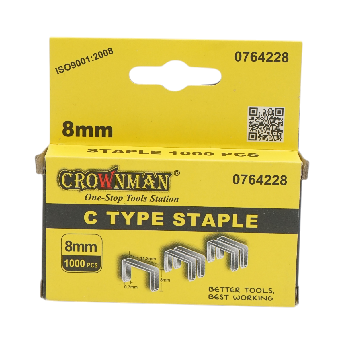 Capse metalice tip C 0.7x11.3x8mm 1000 buc/set Crownman - imagine 2