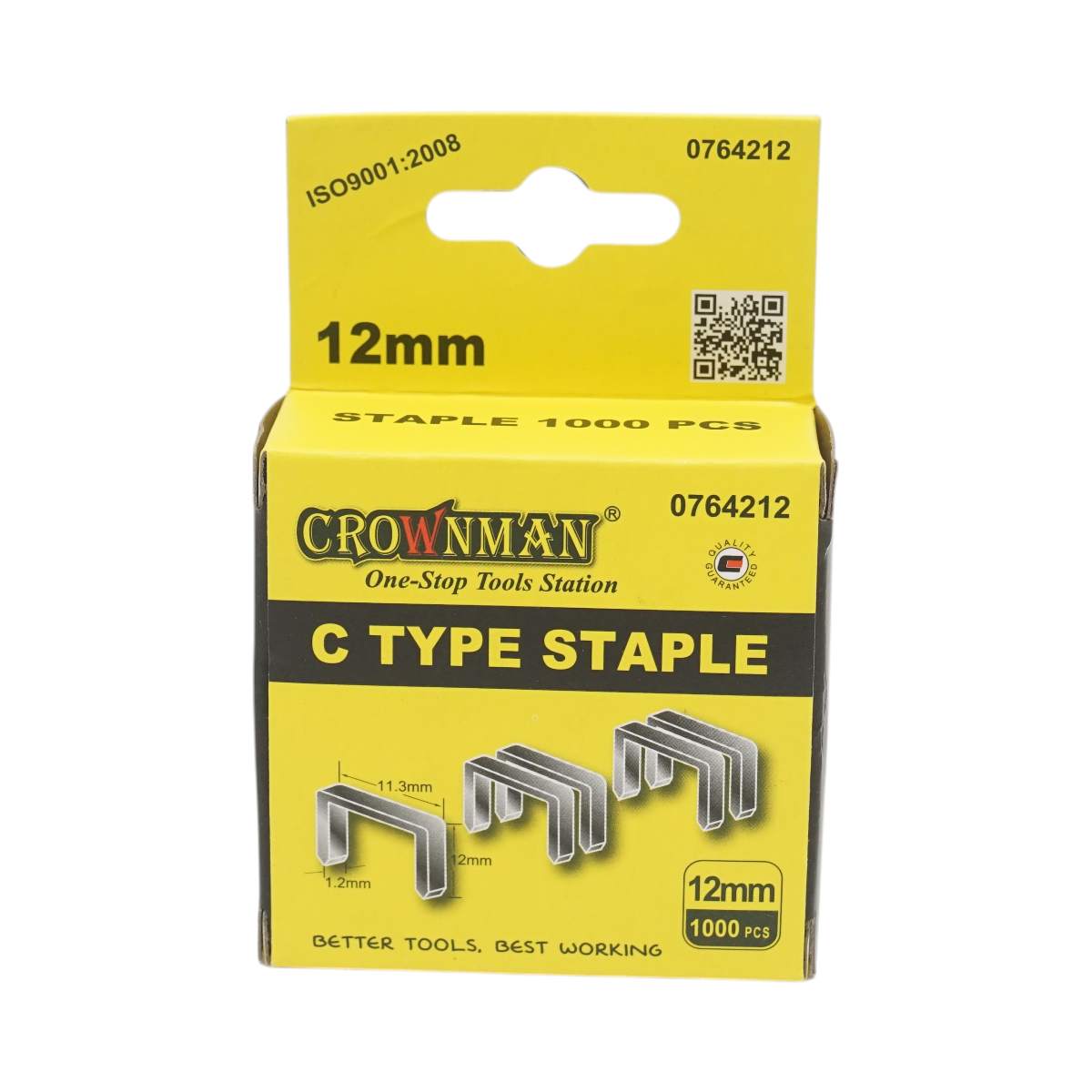 Capse metalice tip C 1.2x11.3x12mm 1000 buc/set Crownman - imagine 2