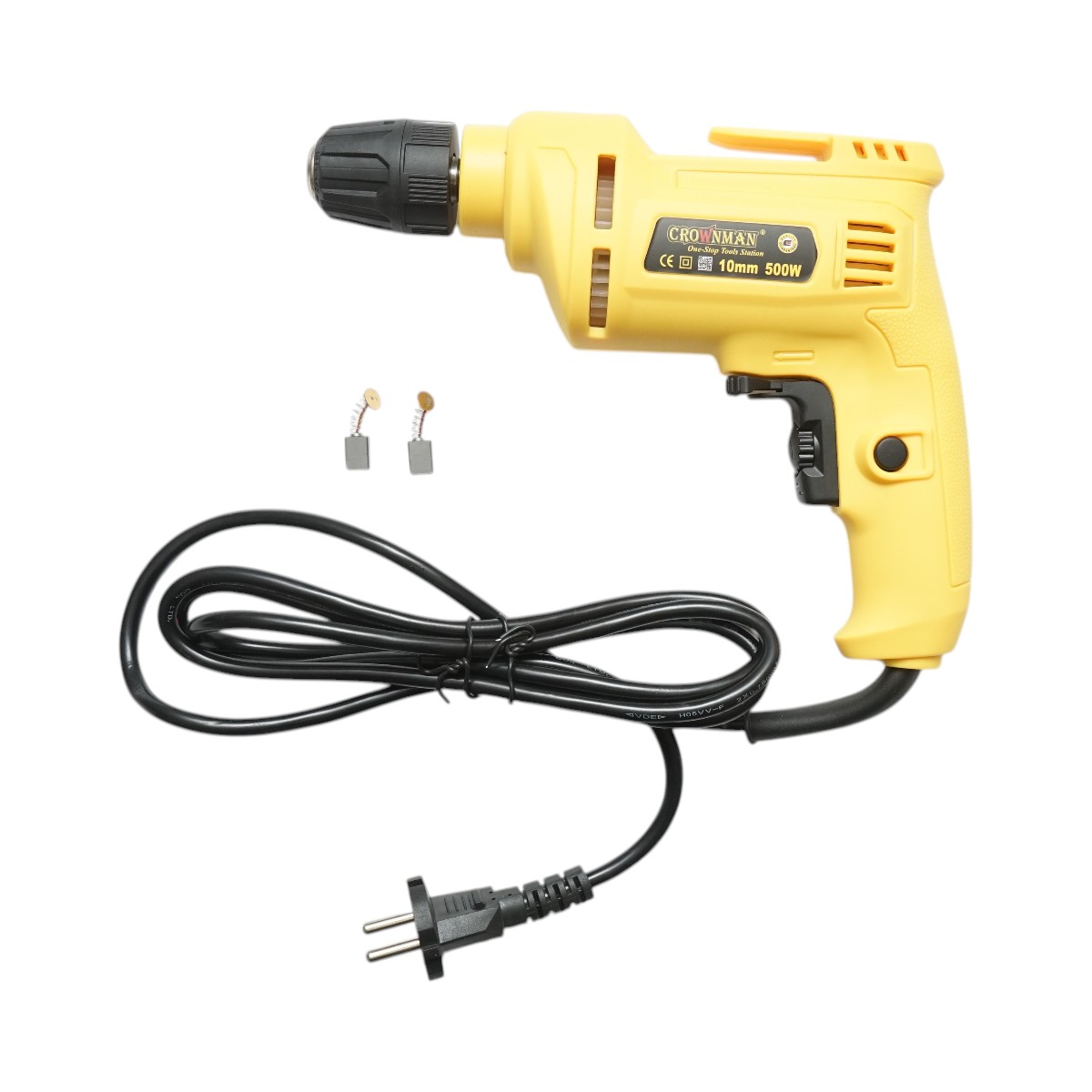 Masina de gaurit si insurubat 500W, mandrina rapida 10mm, turatie 3300rpm Crownman - imagine 2