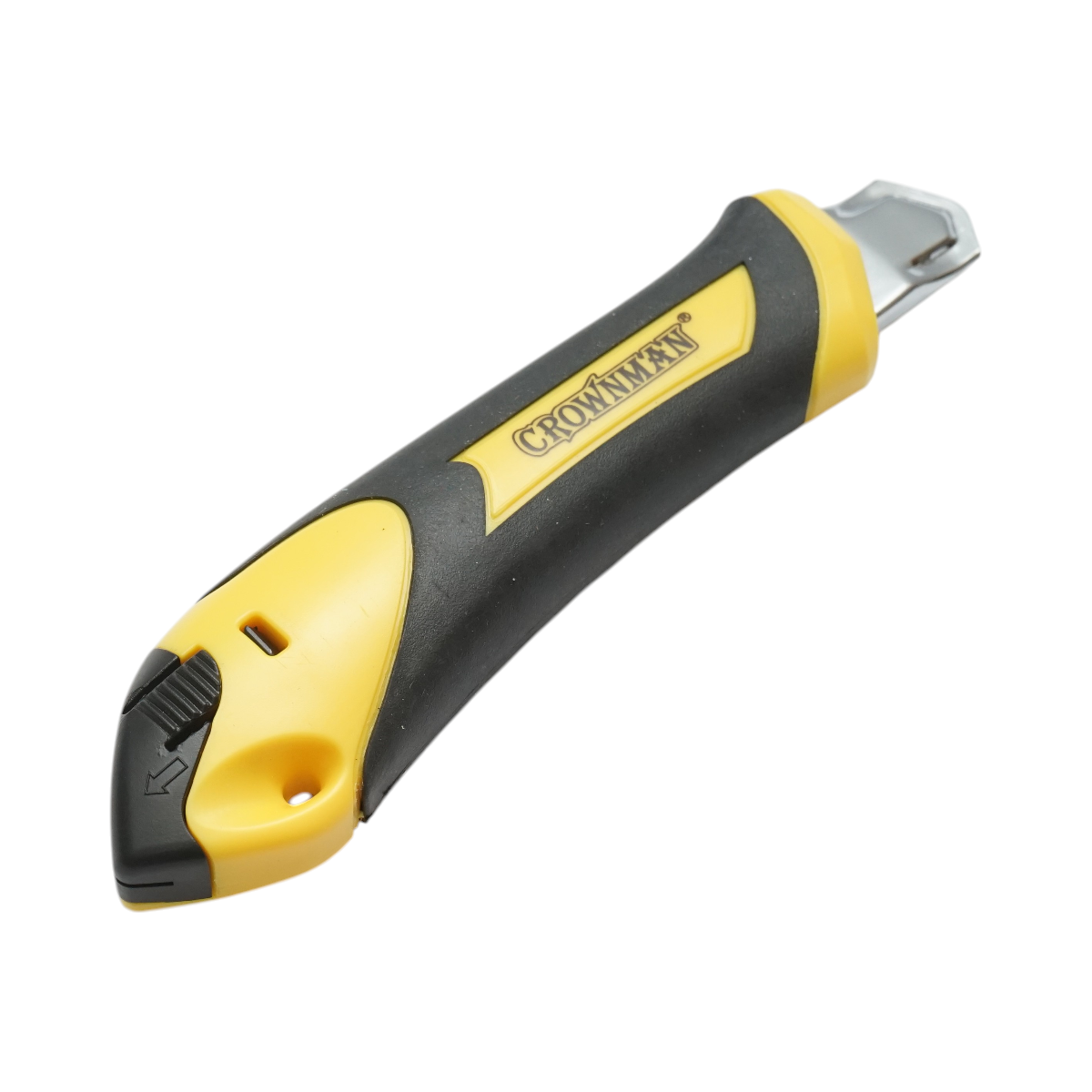 Cutit cutter profesional cu lama otel 18mm SK5, corp ABS cu maner TPR Crownman - imagine 4