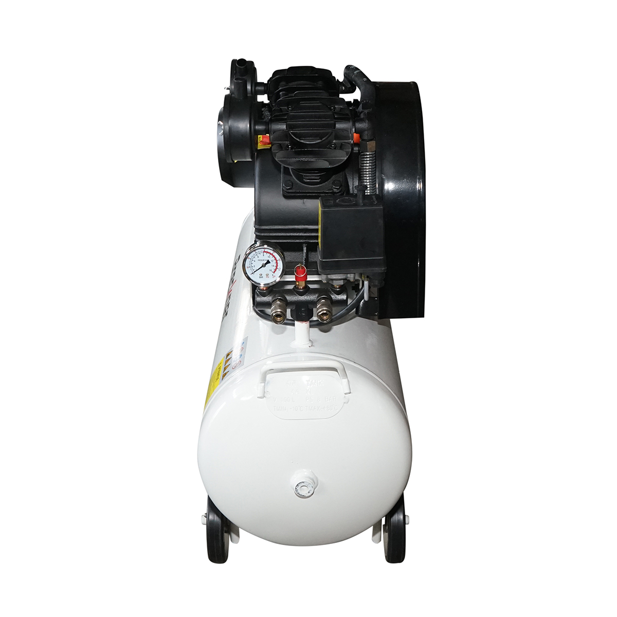 Compresor aer pe curea 100L, motor 2 cilindri in V 3CP, 2.2KW/380V, presiune maxima 8 bar, volum aer aspirat 273 L/min Breckner Germany - imagine 4