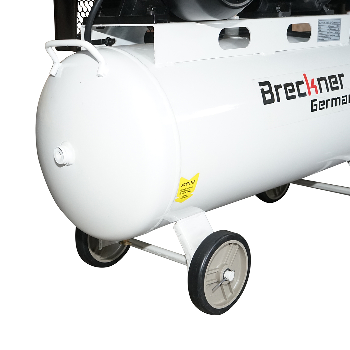 Compresor aer pe curea 100L, motor 2 cilindri in V 3CP, 2.2KW/380V, presiune maxima 8 bar, volum aer aspirat 273 L/min Breckner Germany - imagine 9