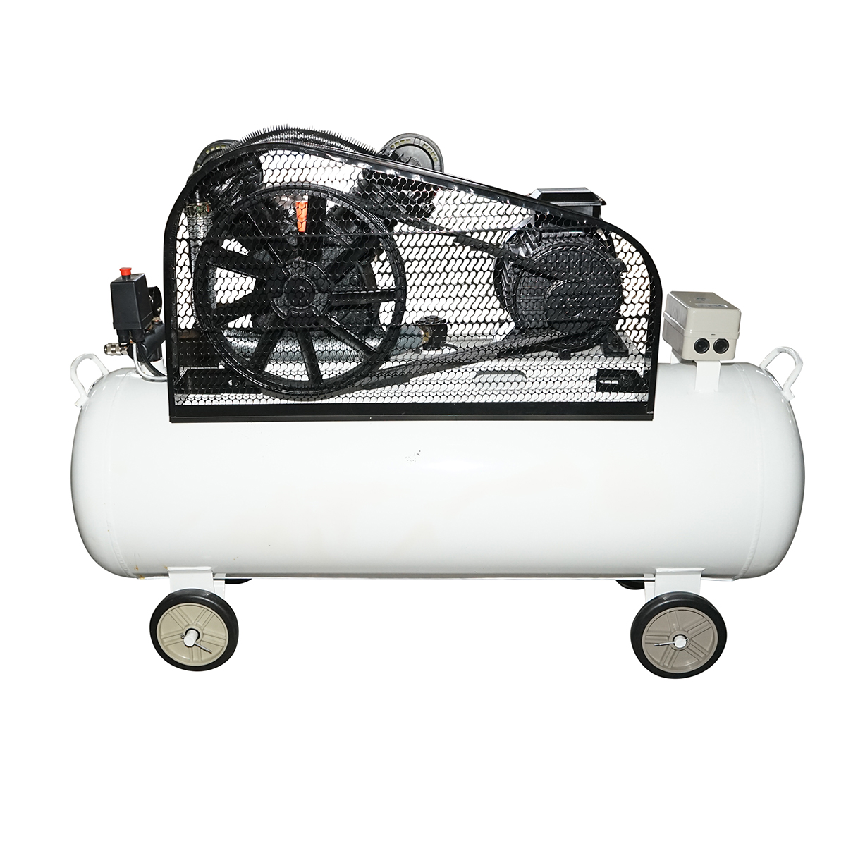 Compresor aer pe curea 200L, motor 2 cilindri in V 5CP, 4KW/380V, presiune maxima 8 bar, volum aer aspirat 650 L/min Breckner Germany - imagine 3