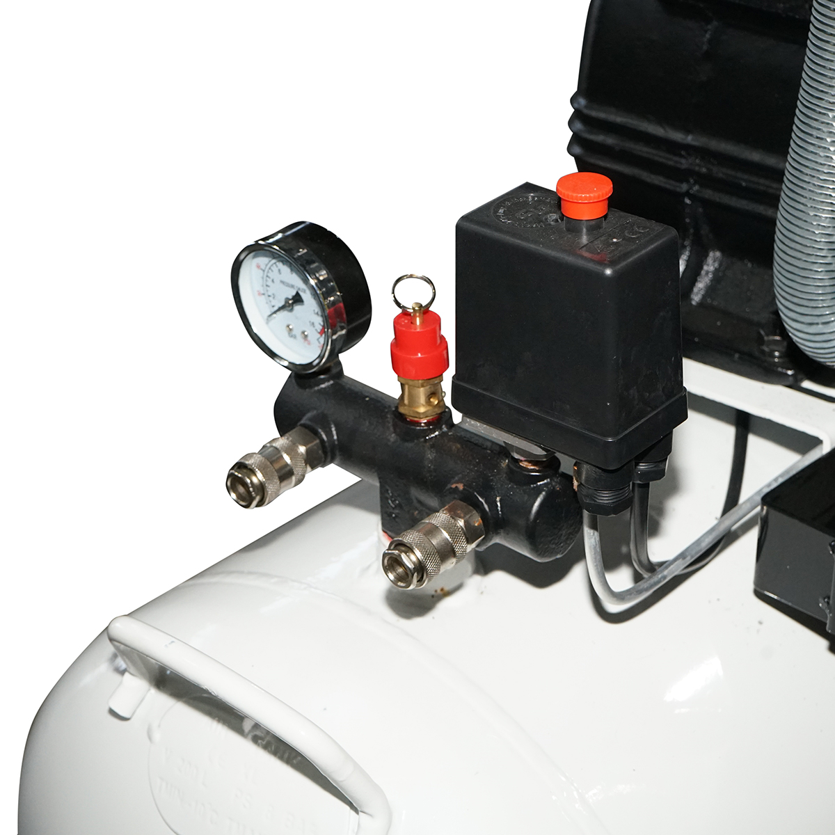 Compresor aer pe curea 200L, motor 2 cilindri in V 5CP, 4KW/380V, presiune maxima 8 bar, volum aer aspirat 650 L/min Breckner Germany - imagine 7