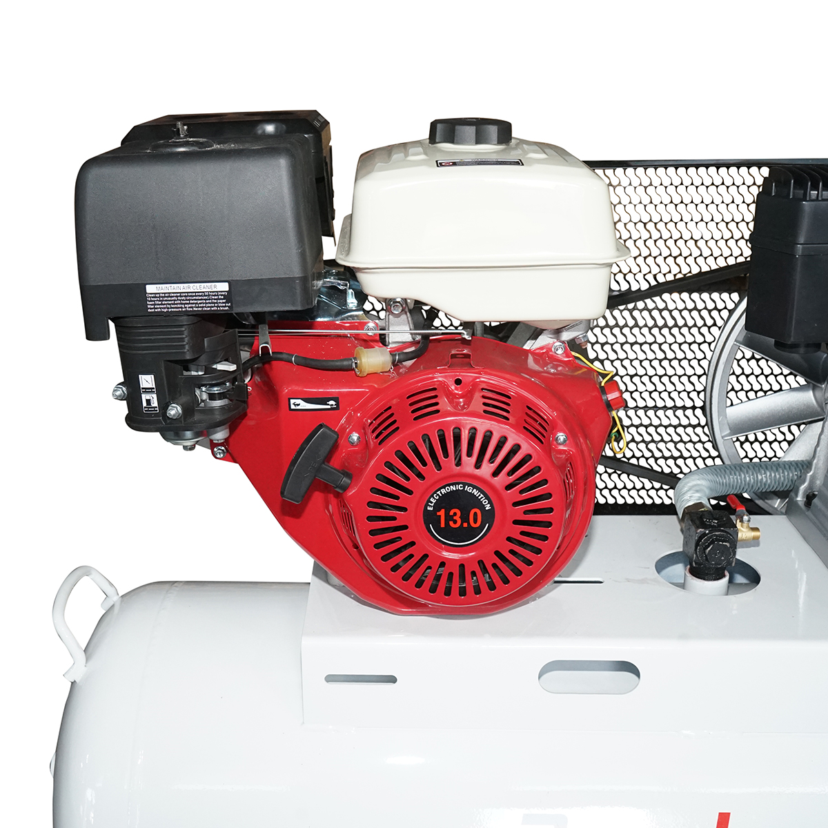 Compresor aer pe curea 200L, motor pe benzina 13CP, presiune maxima 8 bar, volum aer aspirat 600 L/min Breckner Germany - imagine 6