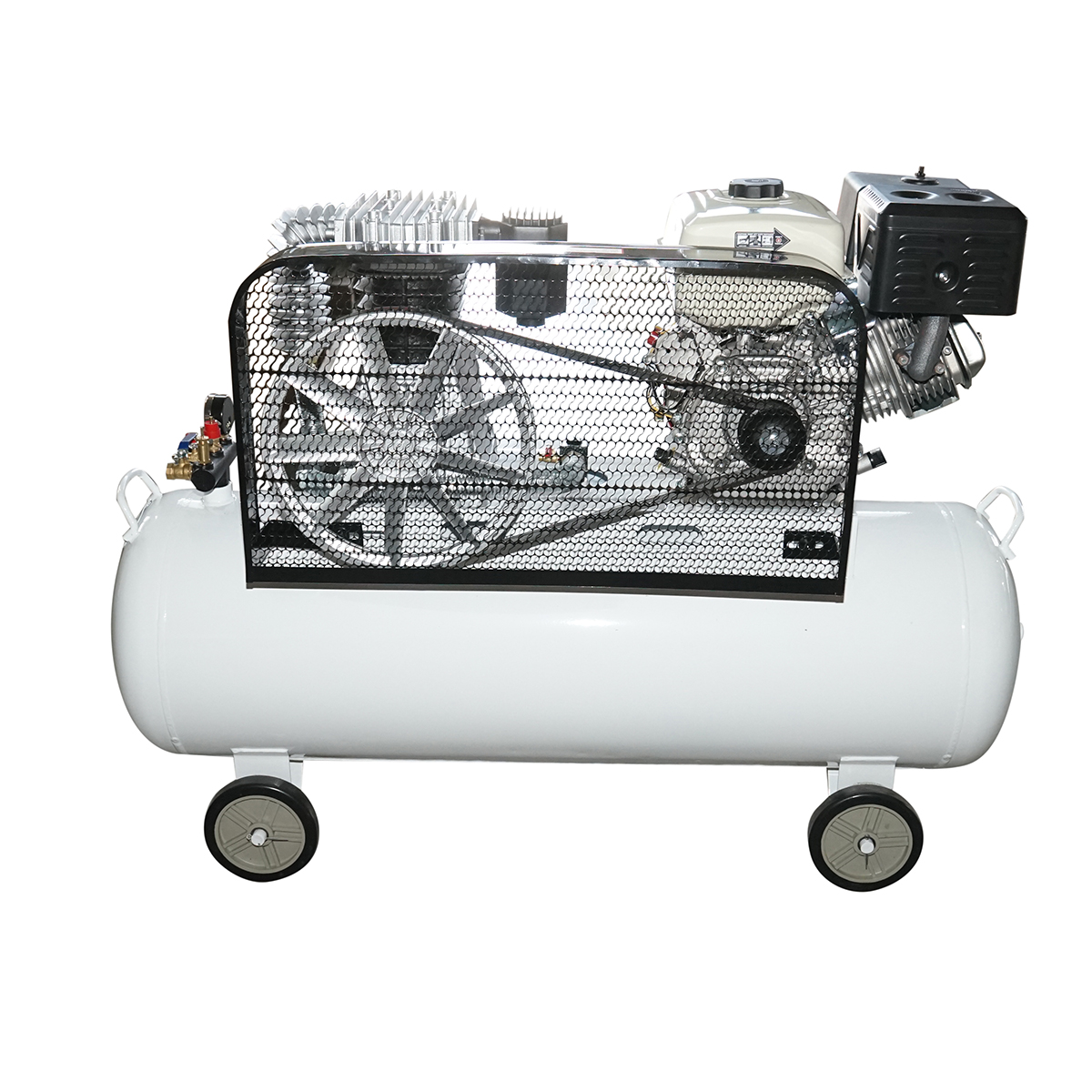 Compresor aer pe curea 200L, motor pe benzina 13CP, presiune maxima 8 bar, volum aer aspirat 600 L/min Breckner Germany - imagine 3