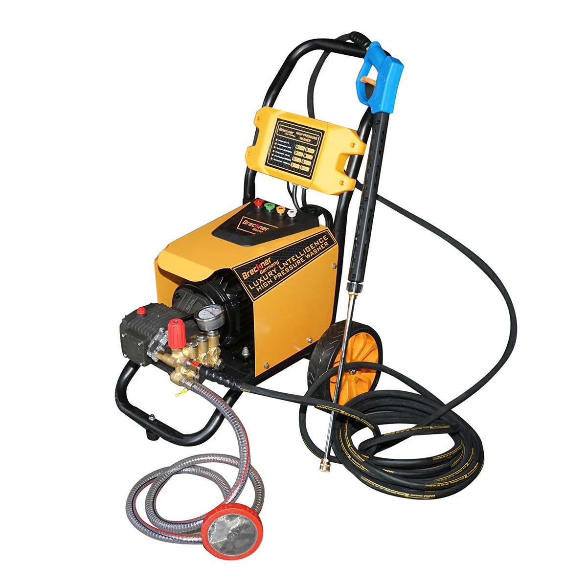 Aparat de spalat cu presiune 4KW/380V, 220 bar, debit 15 L/min cu furtun si pistol Breckner Germany - imagine 2