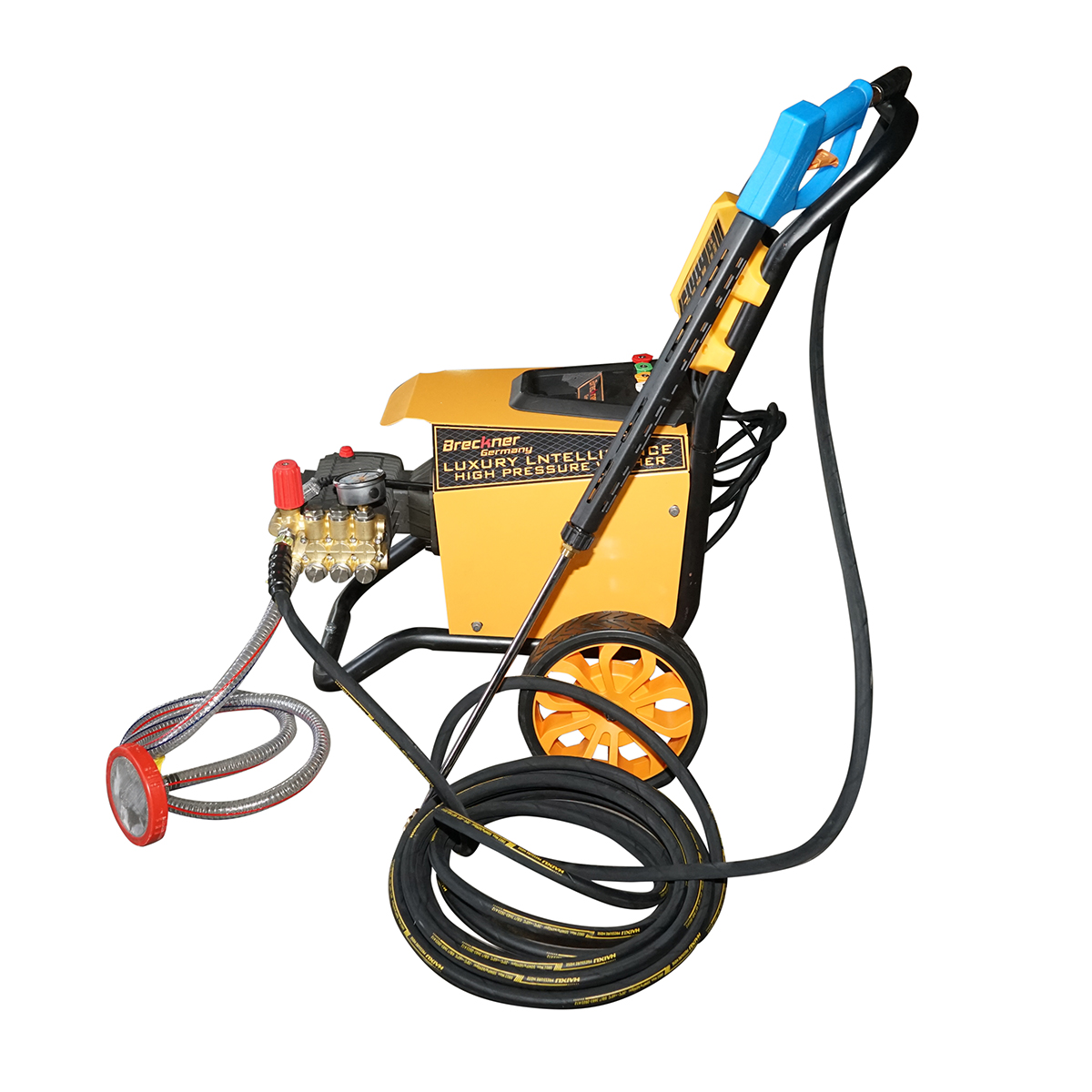 Aparat de spalat cu presiune 4KW/380V, 220 bar, debit 15 L/min cu furtun si pistol Breckner Germany - imagine 3