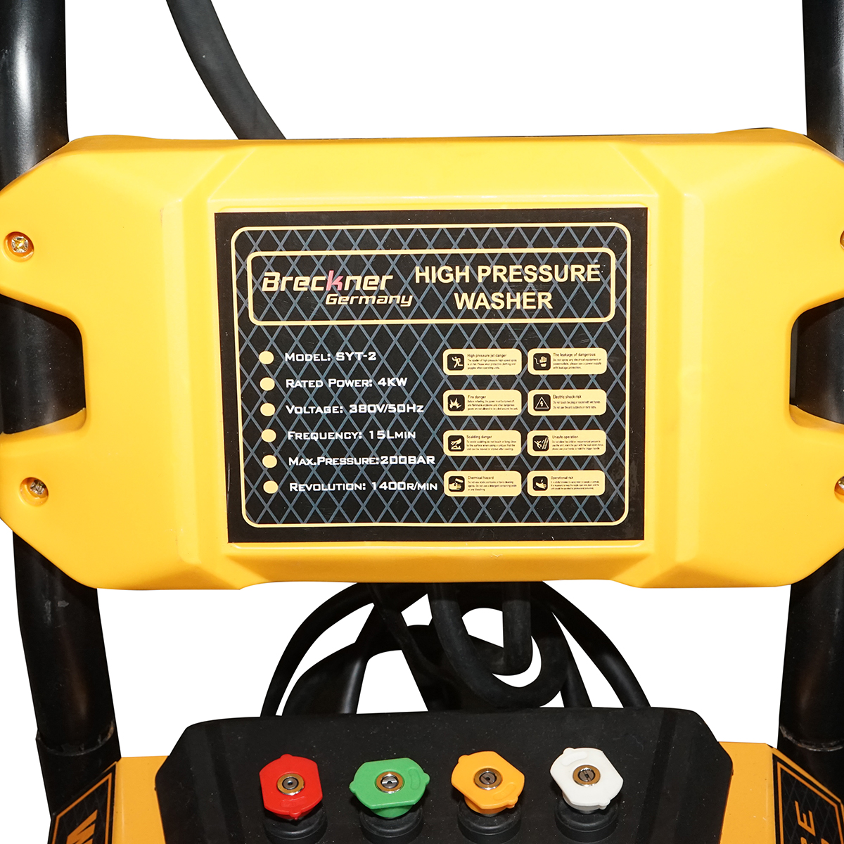 Aparat de spalat cu presiune 4KW/380V, 220 bar, debit 15 L/min cu furtun si pistol Breckner Germany - imagine 6