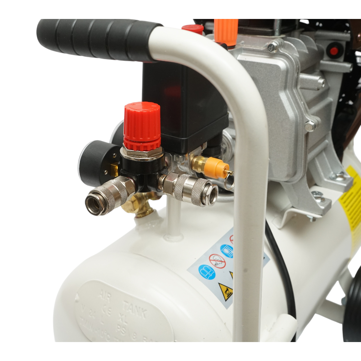 Compresor aer 24L, putere motor 1.5KW/2CP, presiune maxima 8 bar, volum aer aspirat 184 L/min Breckner Germany - imagine 7