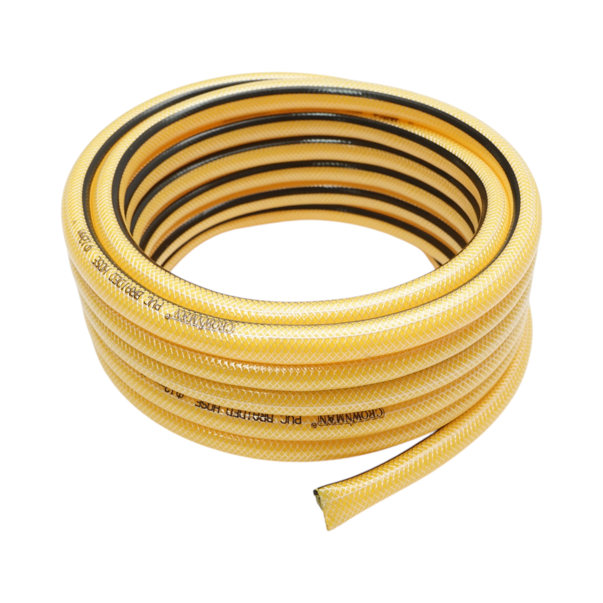 Set rola 7.5m furtun gradina PVC impletit 1/2 inch cu duza stropit reglabila, conectori si adaptor robinet 3/4-1/2 inch Crownman - imagine 2