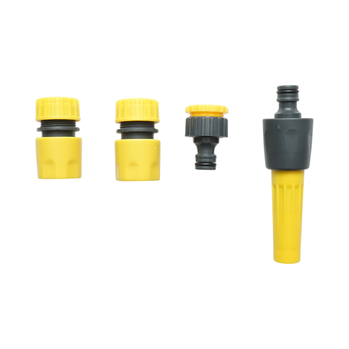 Set rola 15m furtun gradina PVC impletit 1/2 inch cu duza stropit reglabila, conectori si adaptor robinet 3/4-1/2 inch Crownman - imagine 4