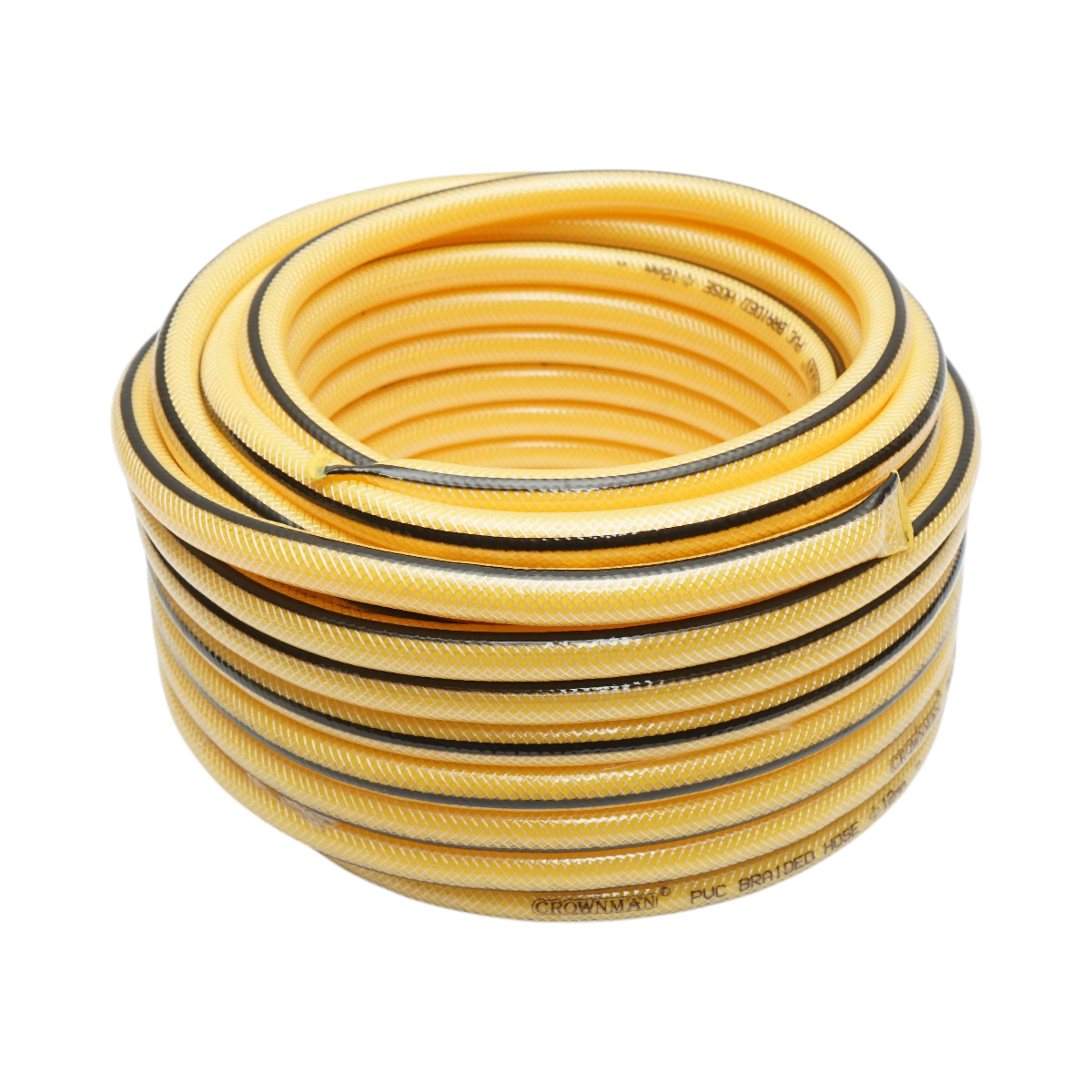 Set rola 22.5m furtun gradina PVC impletit 1/2 inch cu duza stropit reglabila, conectori si adaptor robinet 3/4-1/2 inch Crownman - imagine 2