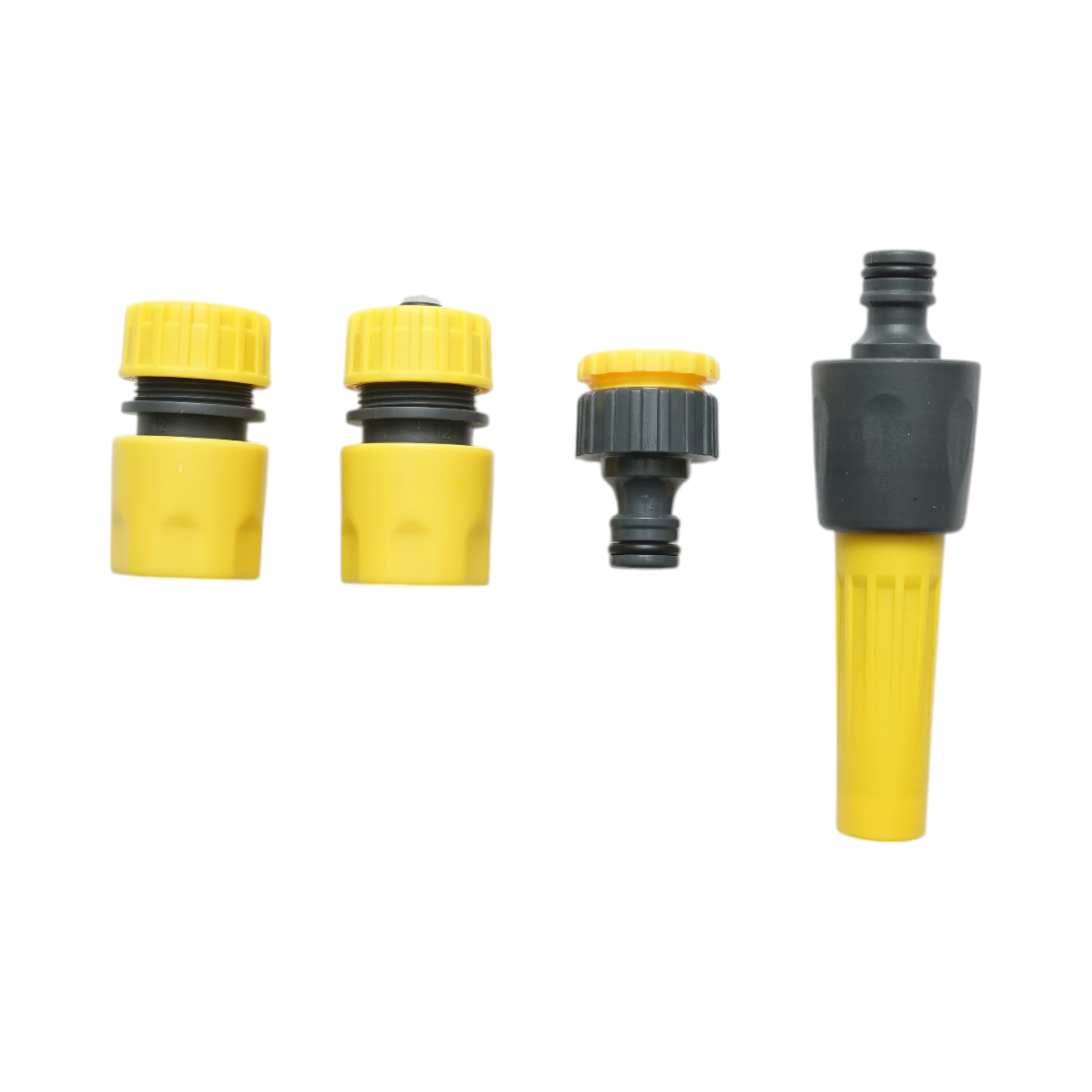 Set rola 22.5m furtun gradina PVC impletit 1/2 inch cu duza stropit reglabila, conectori si adaptor robinet 3/4-1/2 inch Crownman - imagine 4