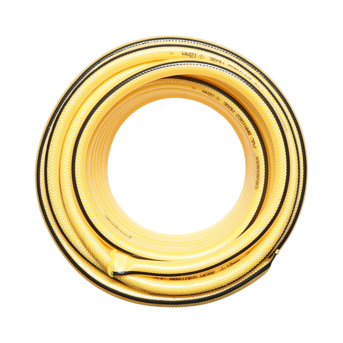 Set rola 22.5m furtun gradina PVC impletit 1/2 inch cu duza stropit reglabila, conectori si adaptor robinet 3/4-1/2 inch Crownman - imagine 3