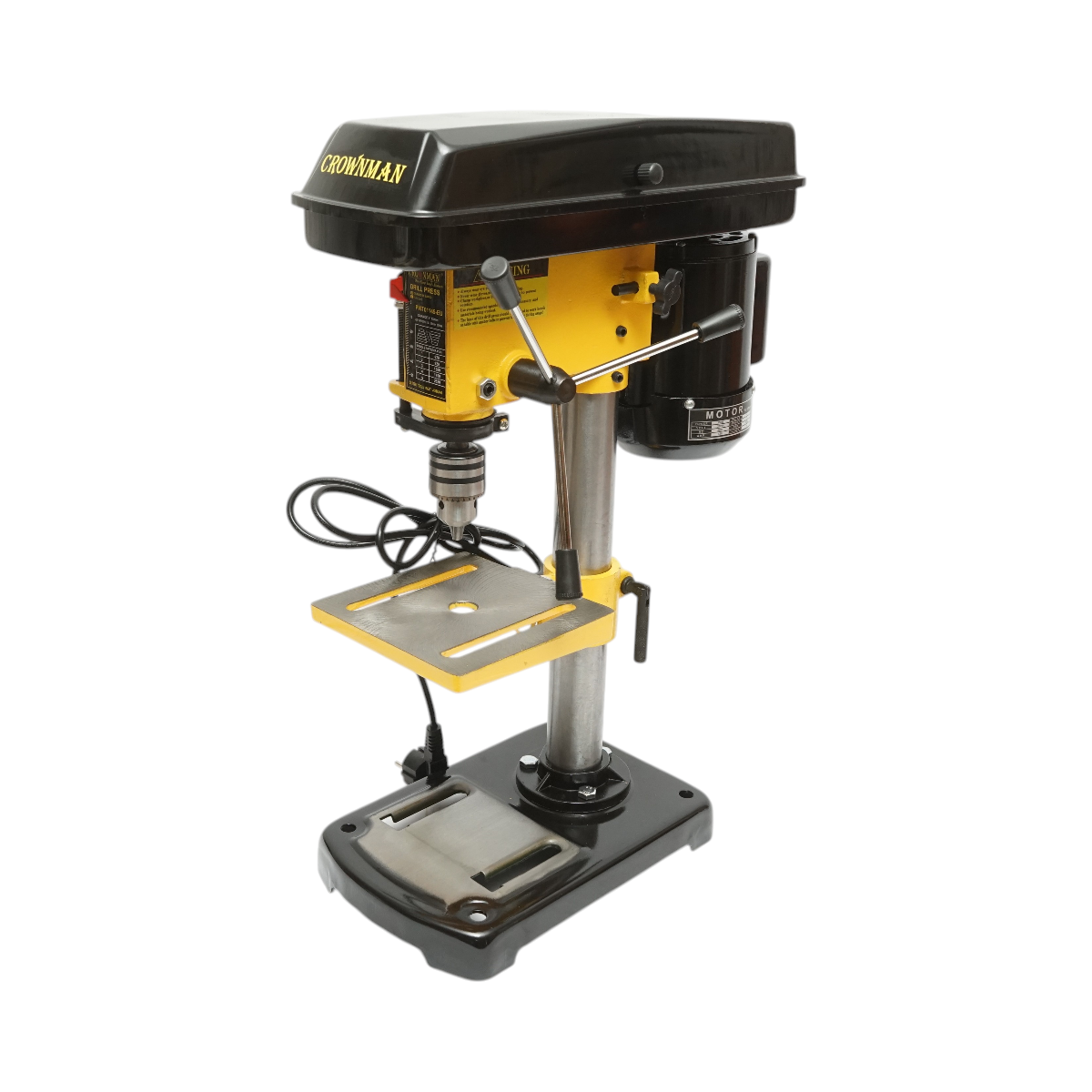 Masina de gaurit cu coloana 350W, 220V, 5 viteze 620-2620 RPM, mandrina 13mm Crownman - imagine 4