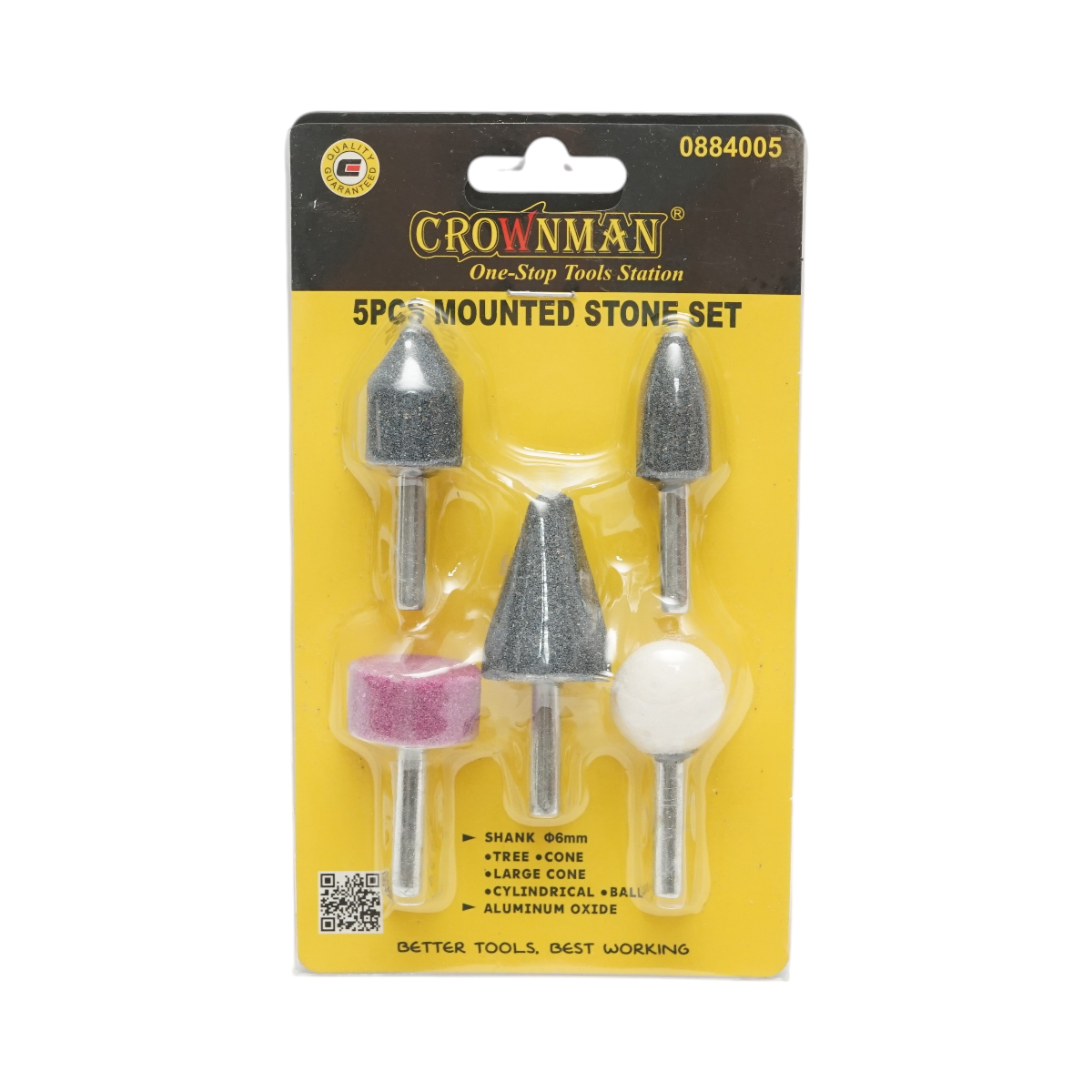 Set 5 pietre slefuire cu tija 6mm Crownman - imagine 5