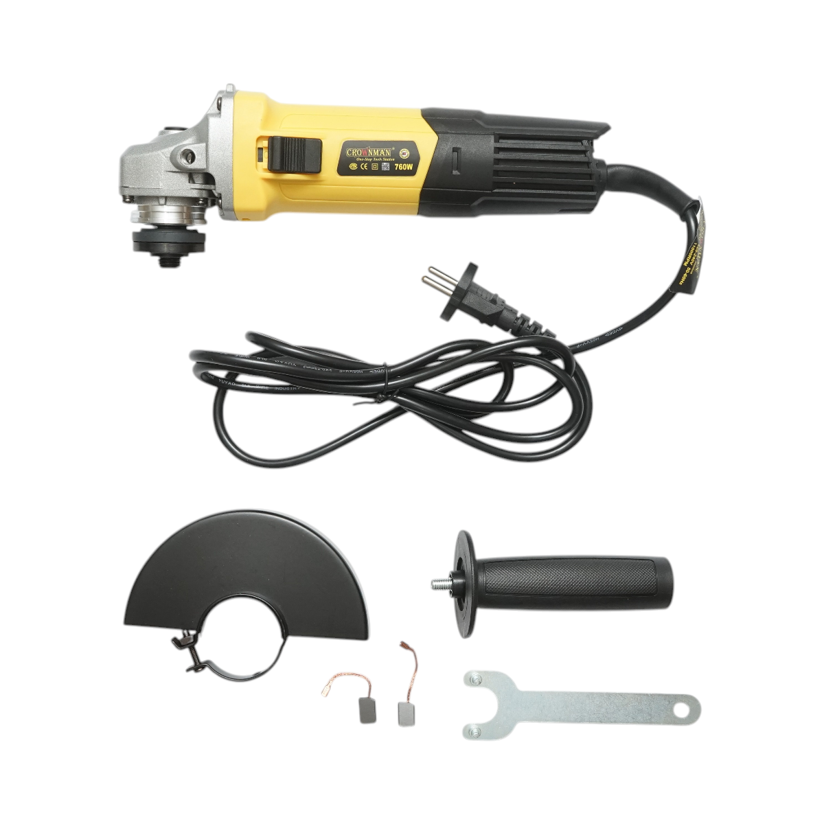 Polizor unghiular flex 760W, 220V disc 125mm, turatie 11000 r/min Crownman - imagine 2