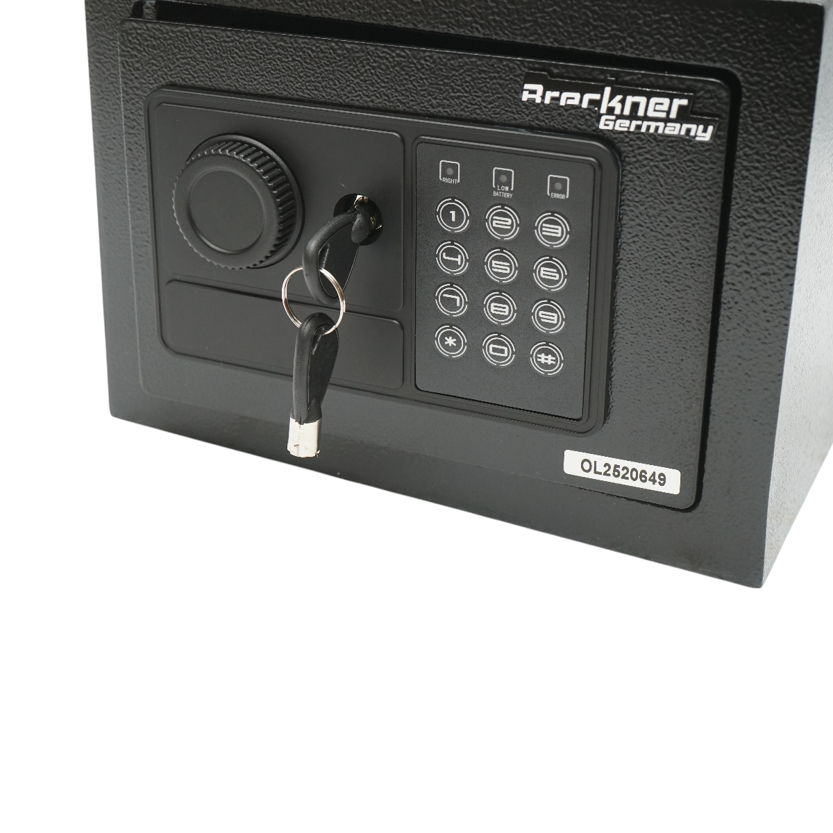 Seif mobila cu inchidere electronica si 2 chei 230x170x170mm Breckner Germany - imagine 3