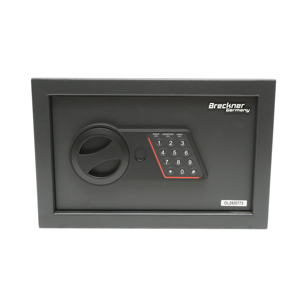 Seif mobila cu inchidere electronica si 2 chei 310x200x200mm Breckner Germany