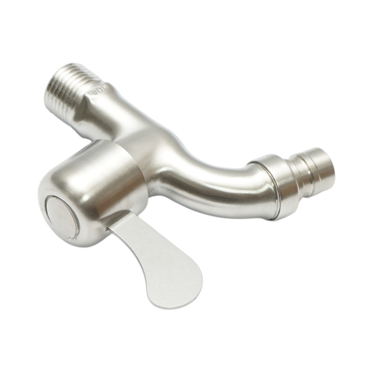 Robinet apa de serviciu, montaj perete, otel inoxidabil - imagine 5