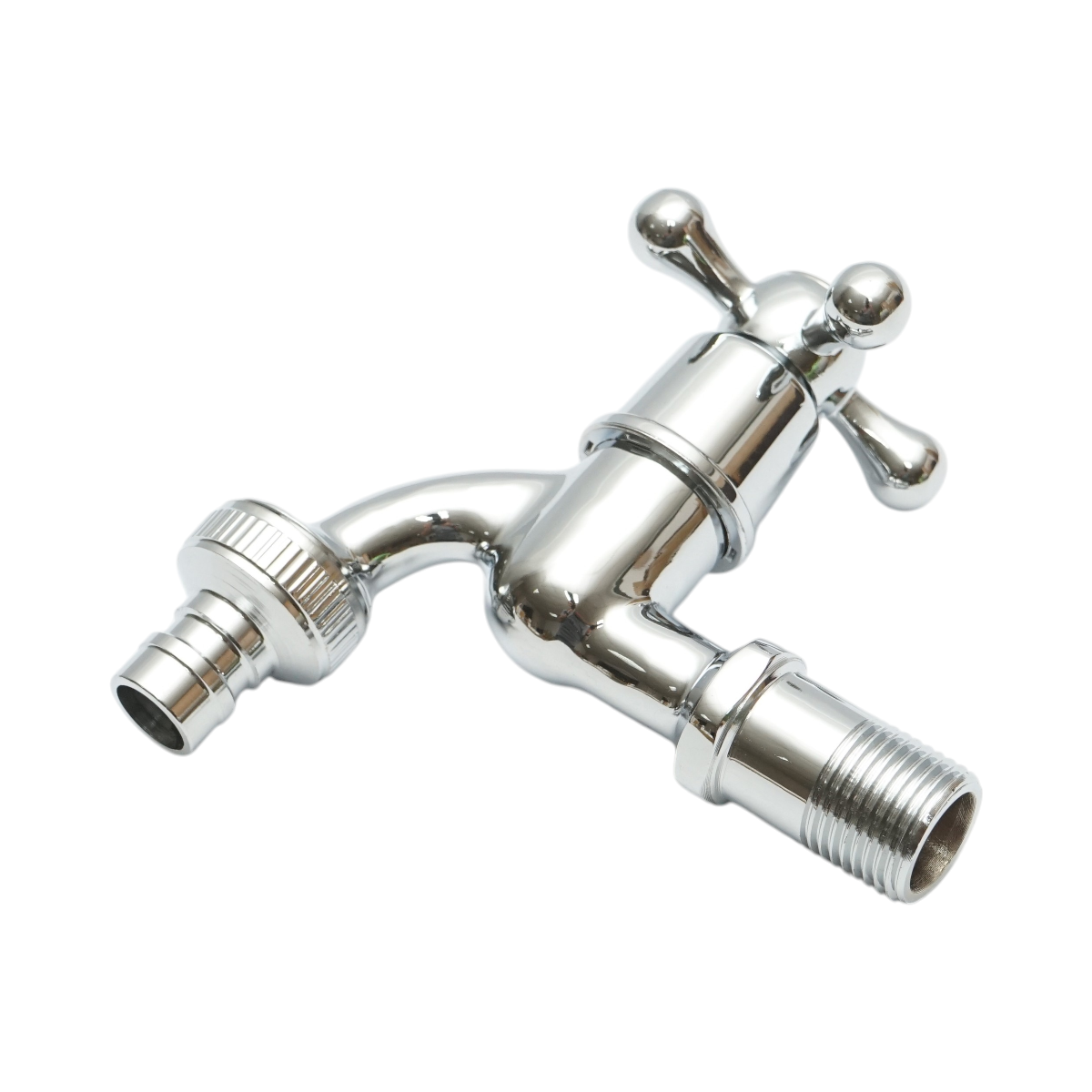 Robinet apa de serviciu, montaj perete, otel inoxidabil, crom lucios - imagine 3