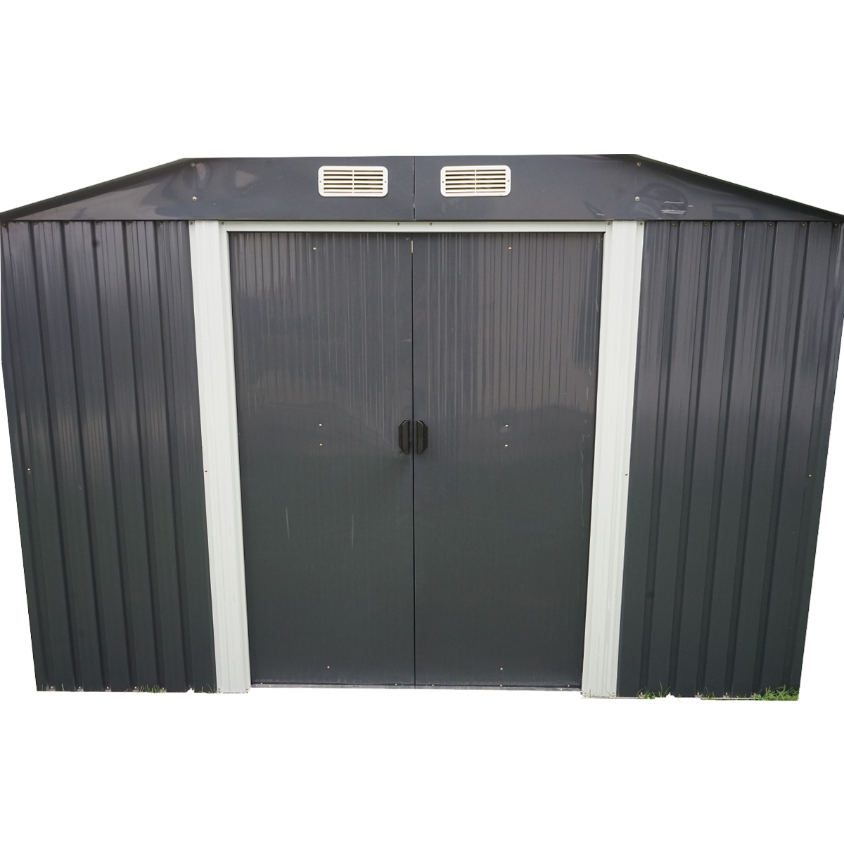 Magazie de gradina metalica 174x236x206cm - imagine 9