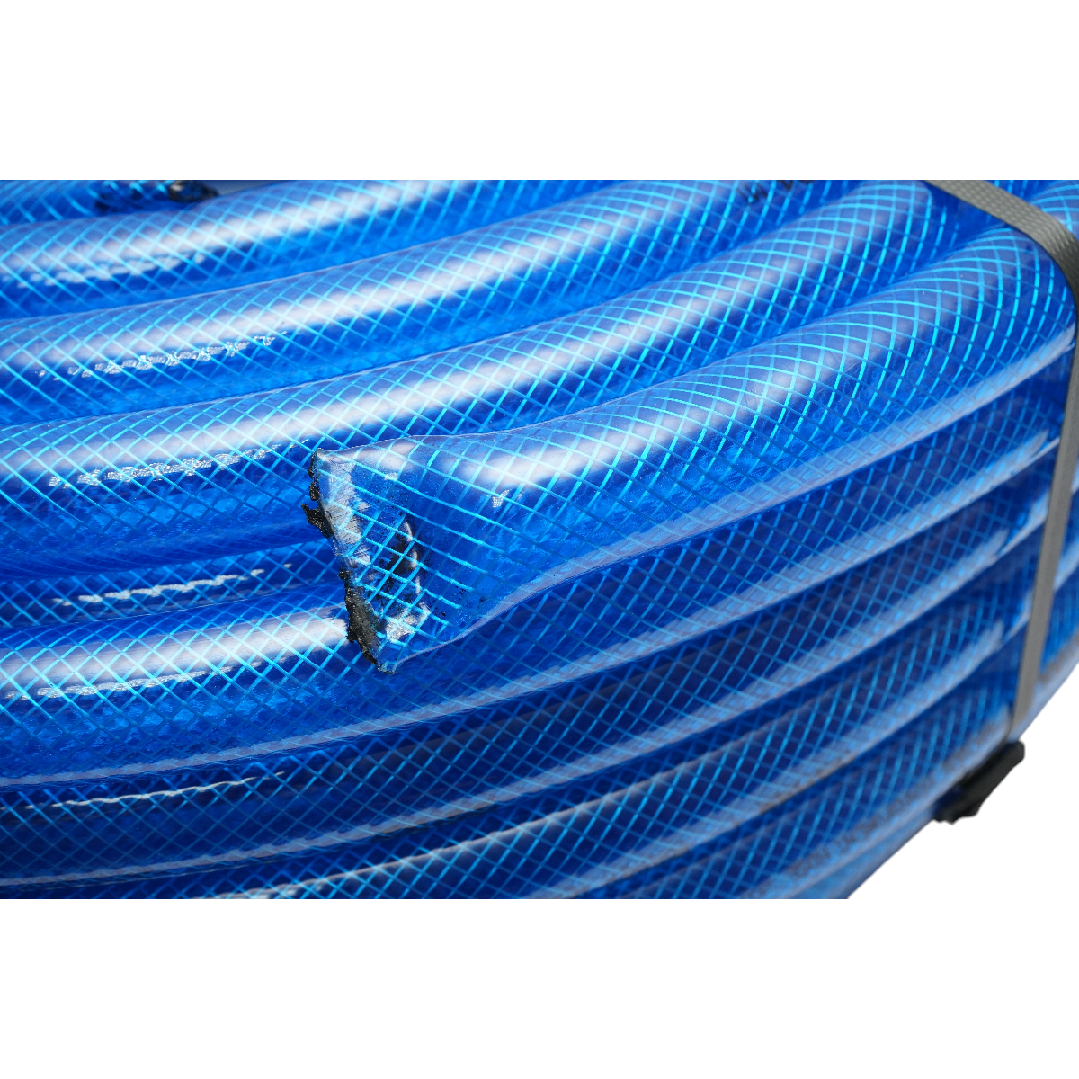 Furtun gradina PVC transparent 1 inch (25.4mm) cu insertie textila impletita 50m/rola Breckner Germany - imagine 3