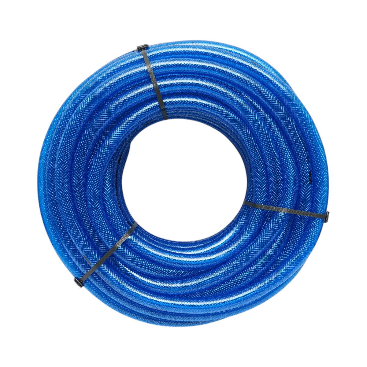 Furtun gradina PVC transparent 1 inch (25.4mm) cu insertie textila impletita 50m/rola Breckner Germany - imagine 2