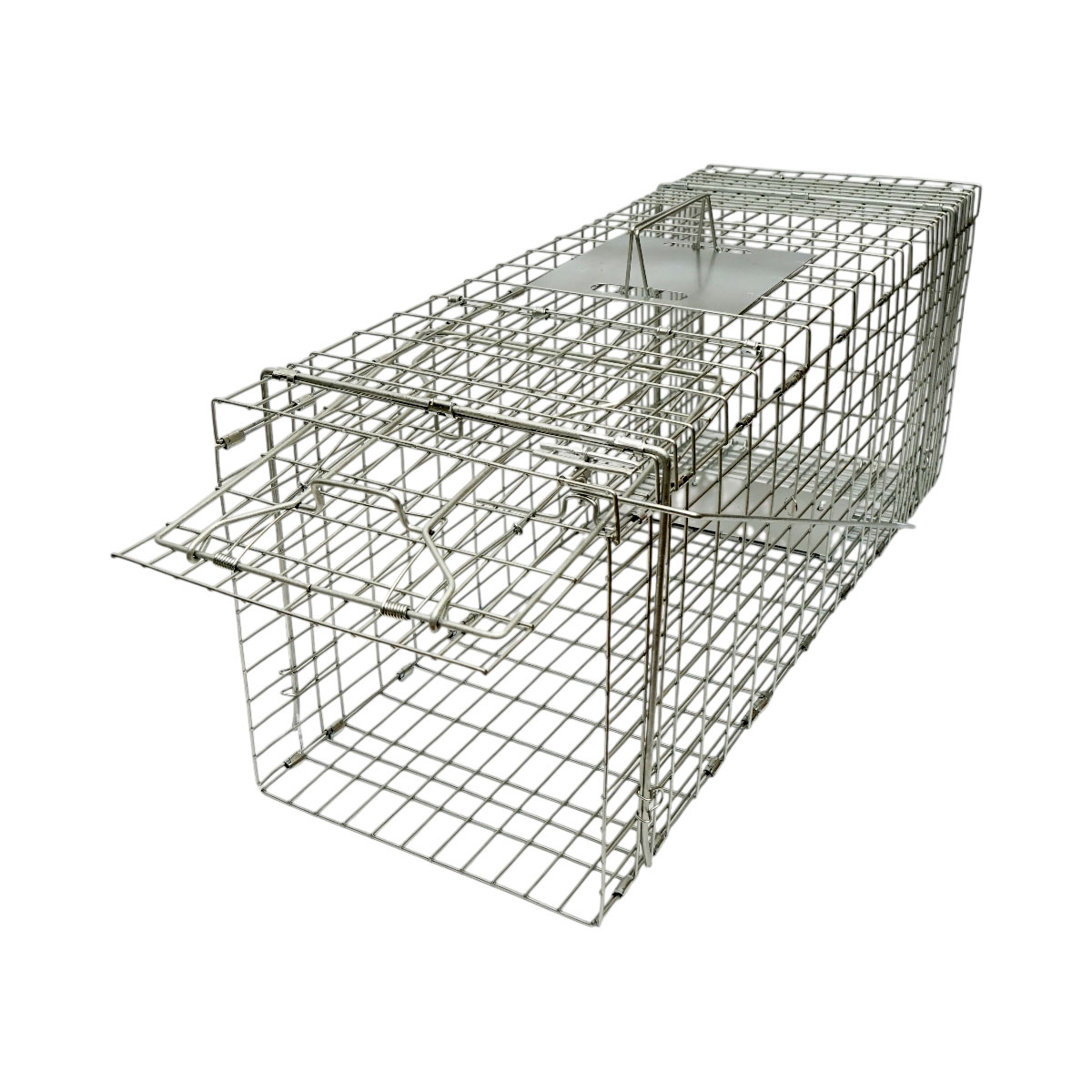 Capcana animale salbatice tip colivie robusta metalica 78x30x32cm - imagine 3