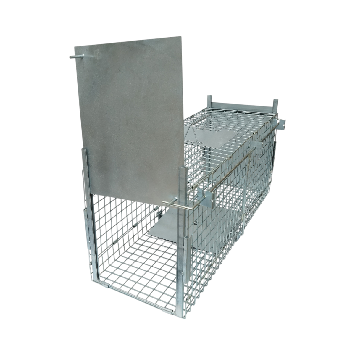 Capcana animale salbatice tip colivie pliabila metalica 75x26x30cm - imagine 3