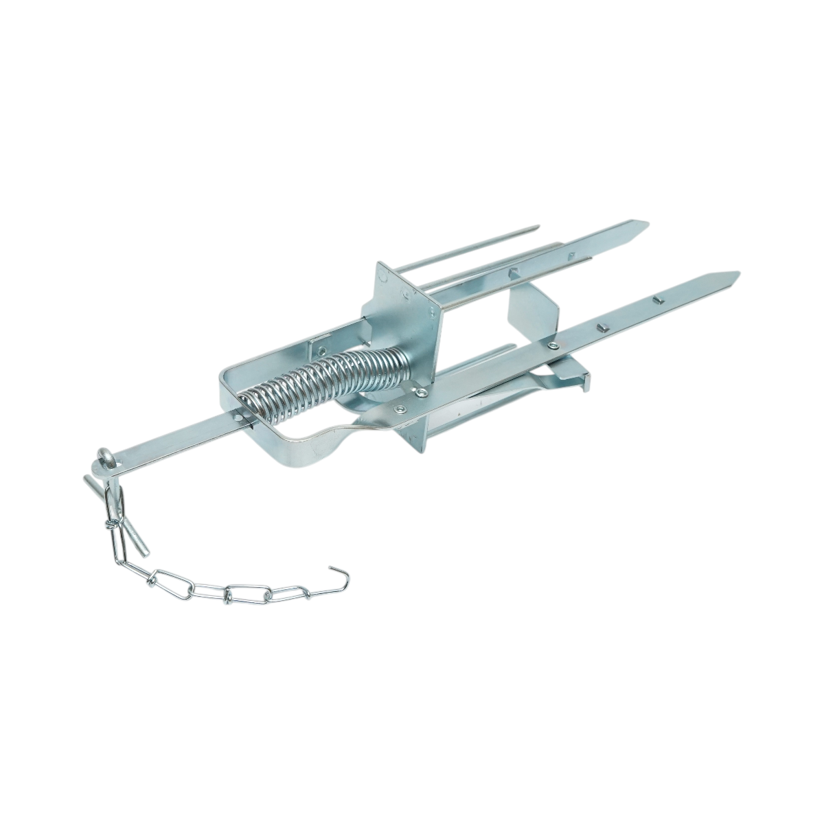 Capcana otel verticala cu arc si picioare de fixare pentru cartite, popandai si soareci de camp 40x13x4cm - imagine 2