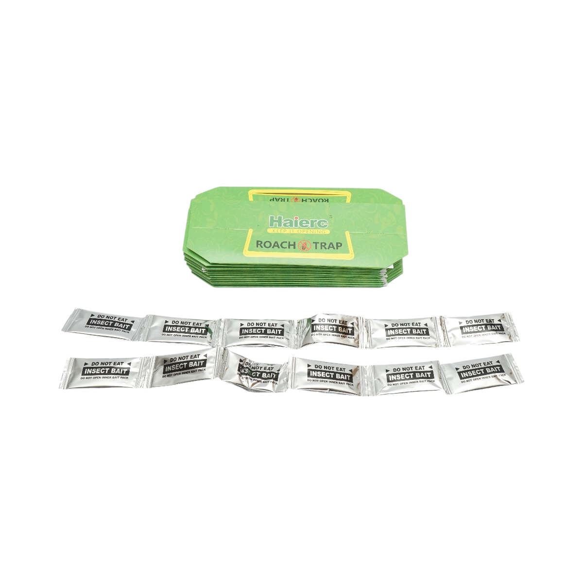 Set 12 capcane adezive cu lipici si momeala pentru gandaci si insecte 10x15cm