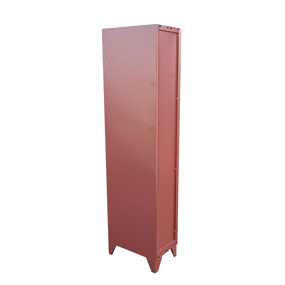 Dulap metalic fiset tip vestiar maro cu 1 usa securizata si 5 rafturi 1700x300x450mm - imagine 3