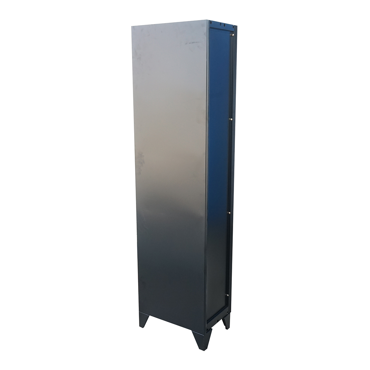 Dulap metalic fiset tip vestiar negru cu 1 usa securizata si 5 rafturi 1700x300x450mm - imagine 3