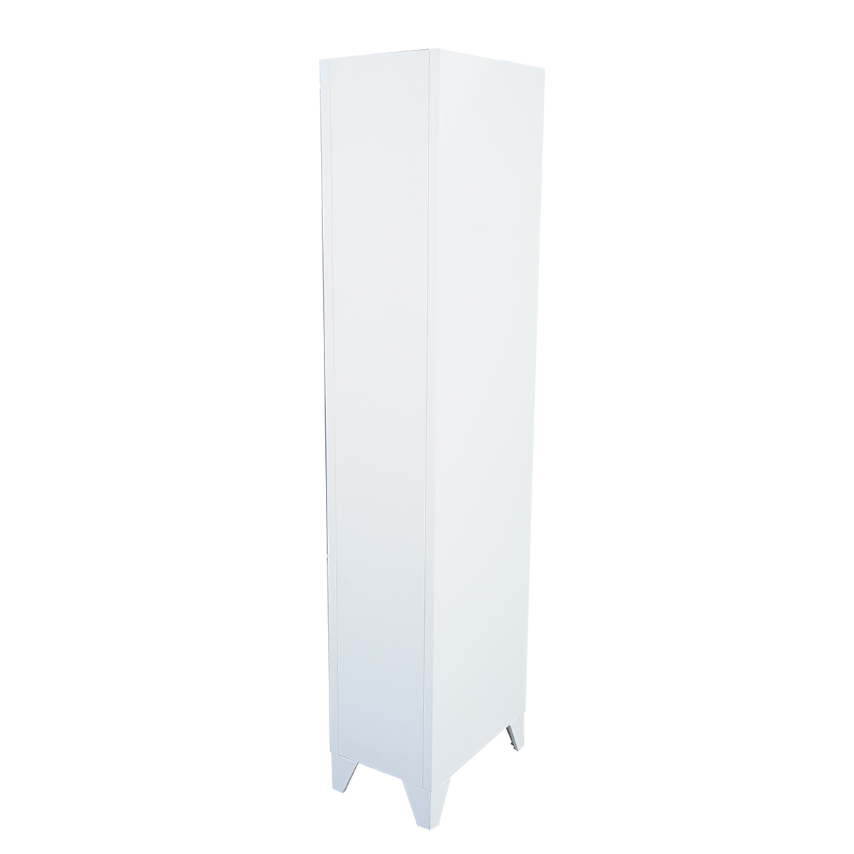 Dulap metalic fiset dublu tip vestiar gri cu 2 usi securizate si 6 rafturi 1700x300x450mm - imagine 2