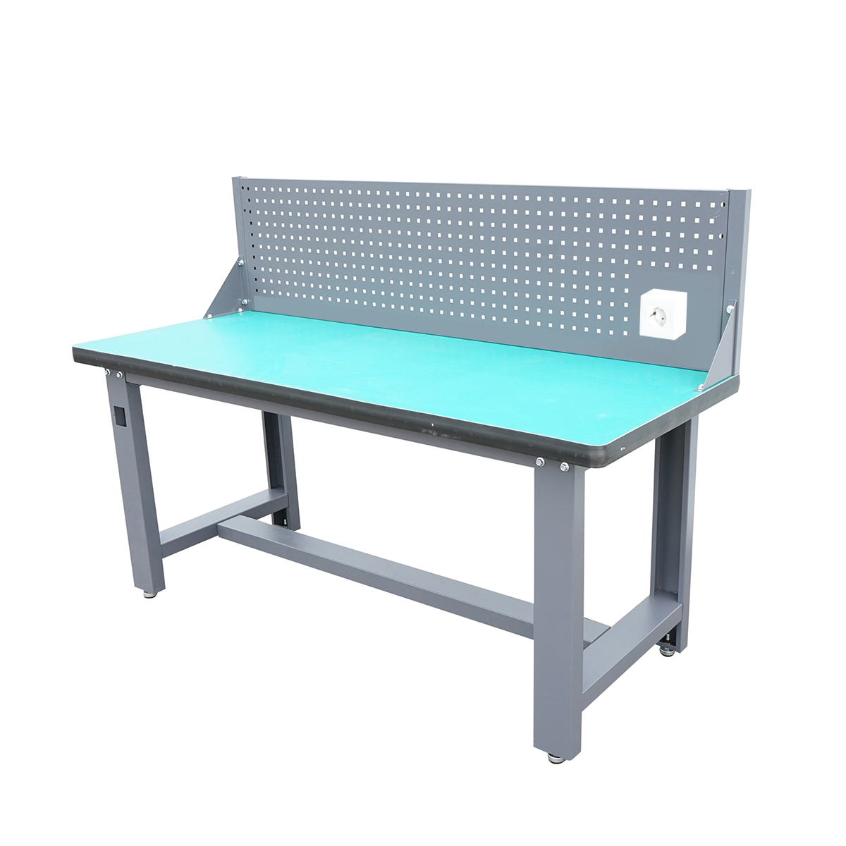 Masa, banc de lucru atelier cu priza 220V si panou perforat 1800x750x800+450mm - imagine 3