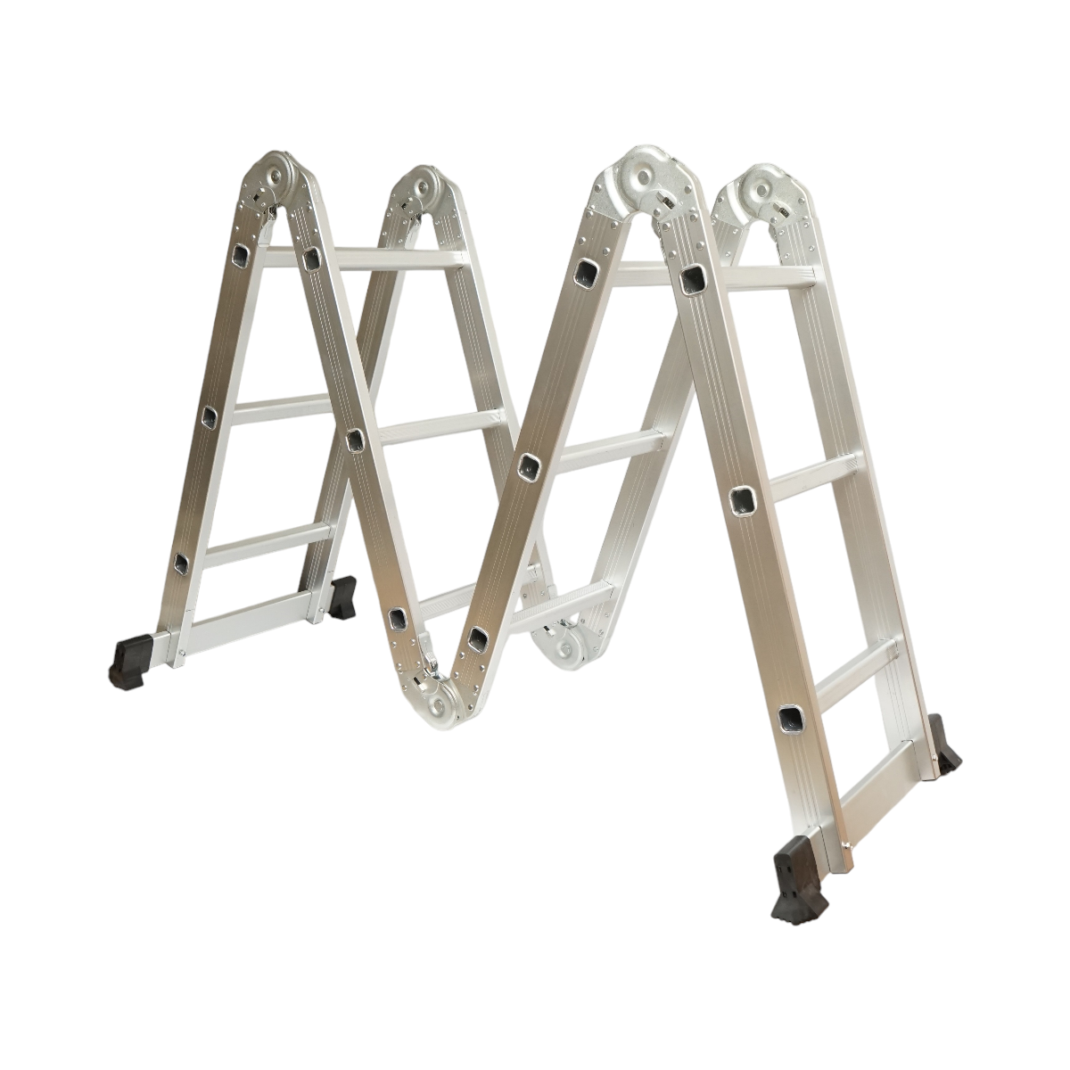 Scara aluminiu multifunctionala 3.7m, 4x4 trepte, sarcina maxima 150kg - imagine 5