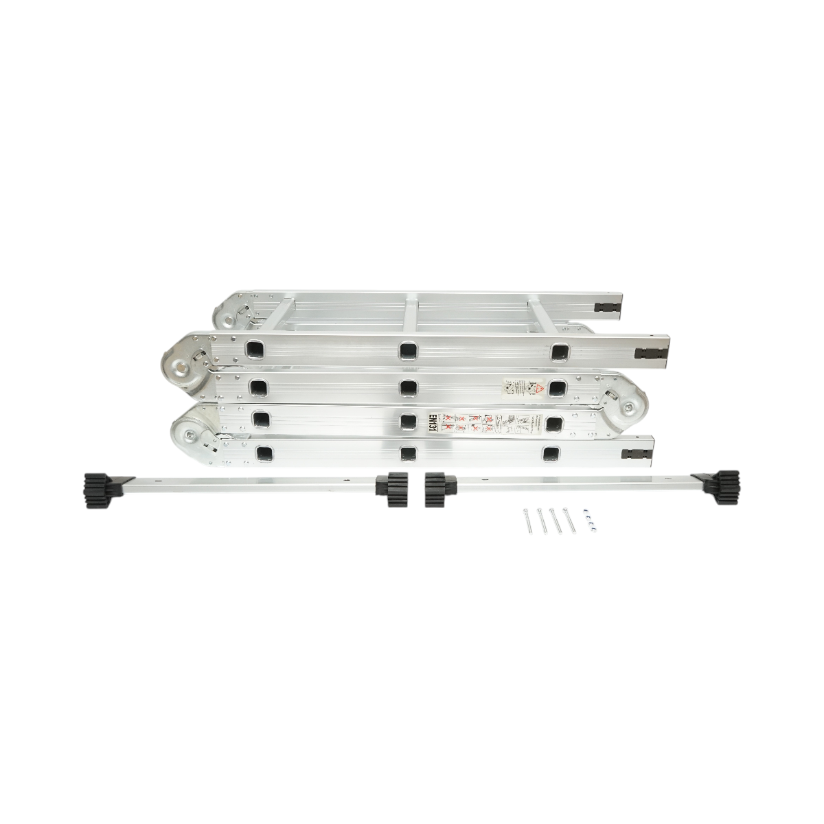 Scara aluminiu multifunctionala 3.7m, 4x4 trepte, sarcina maxima 150kg - imagine 3