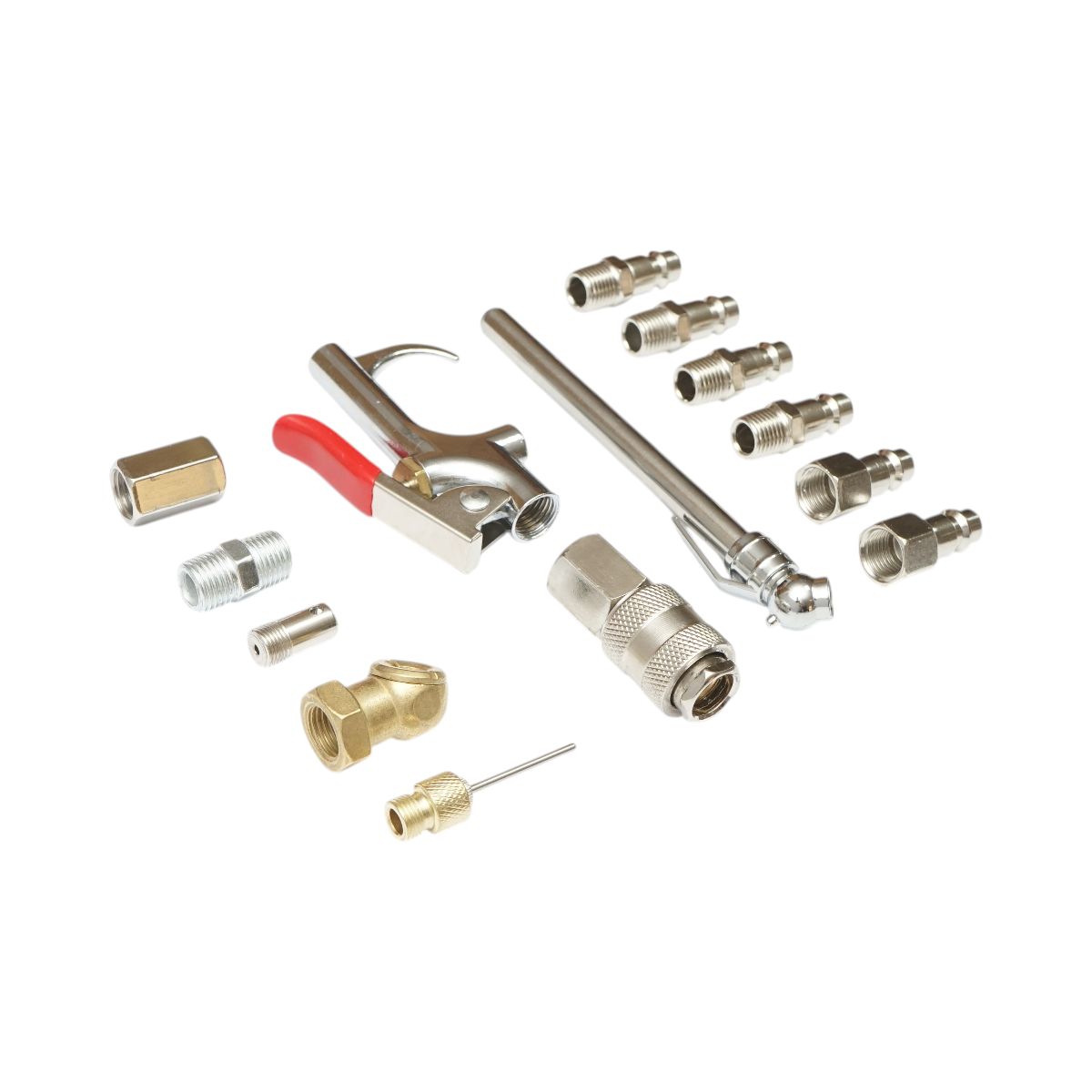 Set 14 accesorii compresor aer cu pistol suflare, conectori si cuple rapide universale - imagine 3