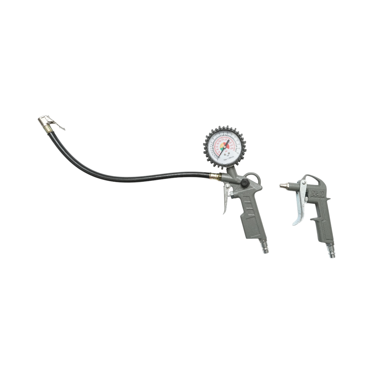 Set 5 piese aer comprimat cu furtun spiralat 5m, pistol spalat, vopsit, umflat si suflat aer - imagine 3