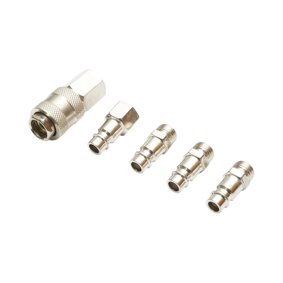 Set 5 cuple rapide 1/4 pentru furtunuri aer comprimat si scule pneumatice - imagine 3