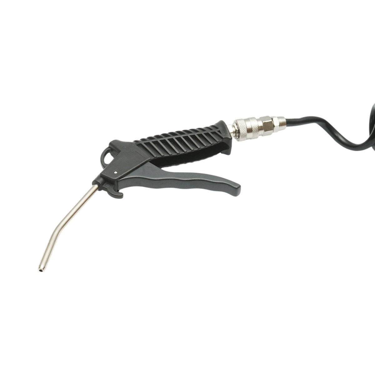 Pistol suflat aer comprimat cu duza 120mm, furtun spiralat PU 5m si mufa rapida T - imagine 3