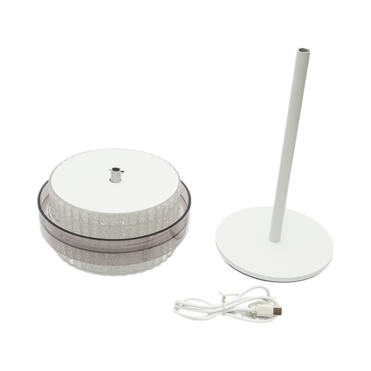 Lampa de masa touch LED 3W alba, baterie 3.7V/1800mAh, reincarcabila USB 5V/2A IP20 - imagine 5